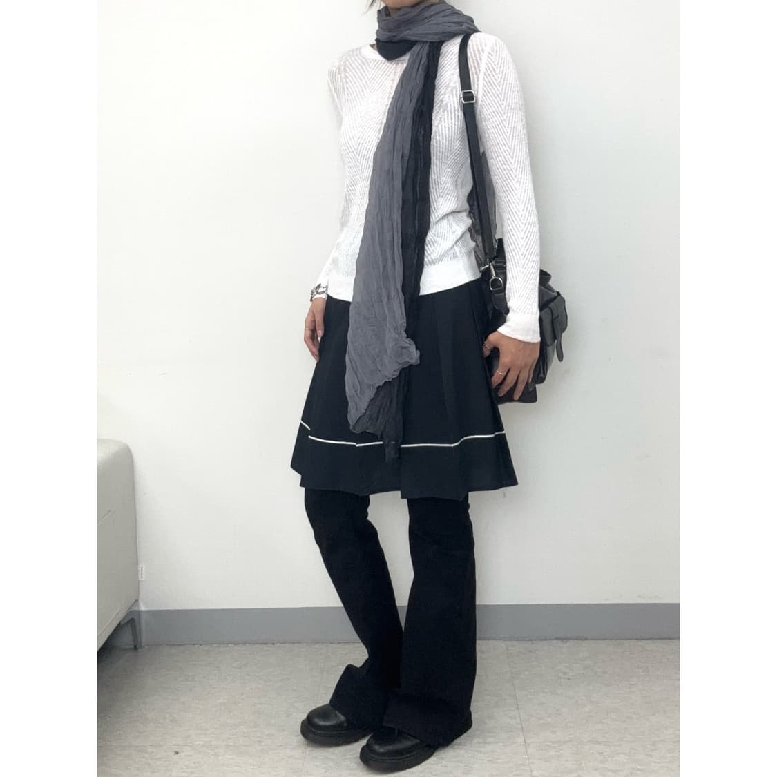 빈티지 그레이 머플러 목도리 상품이미지4