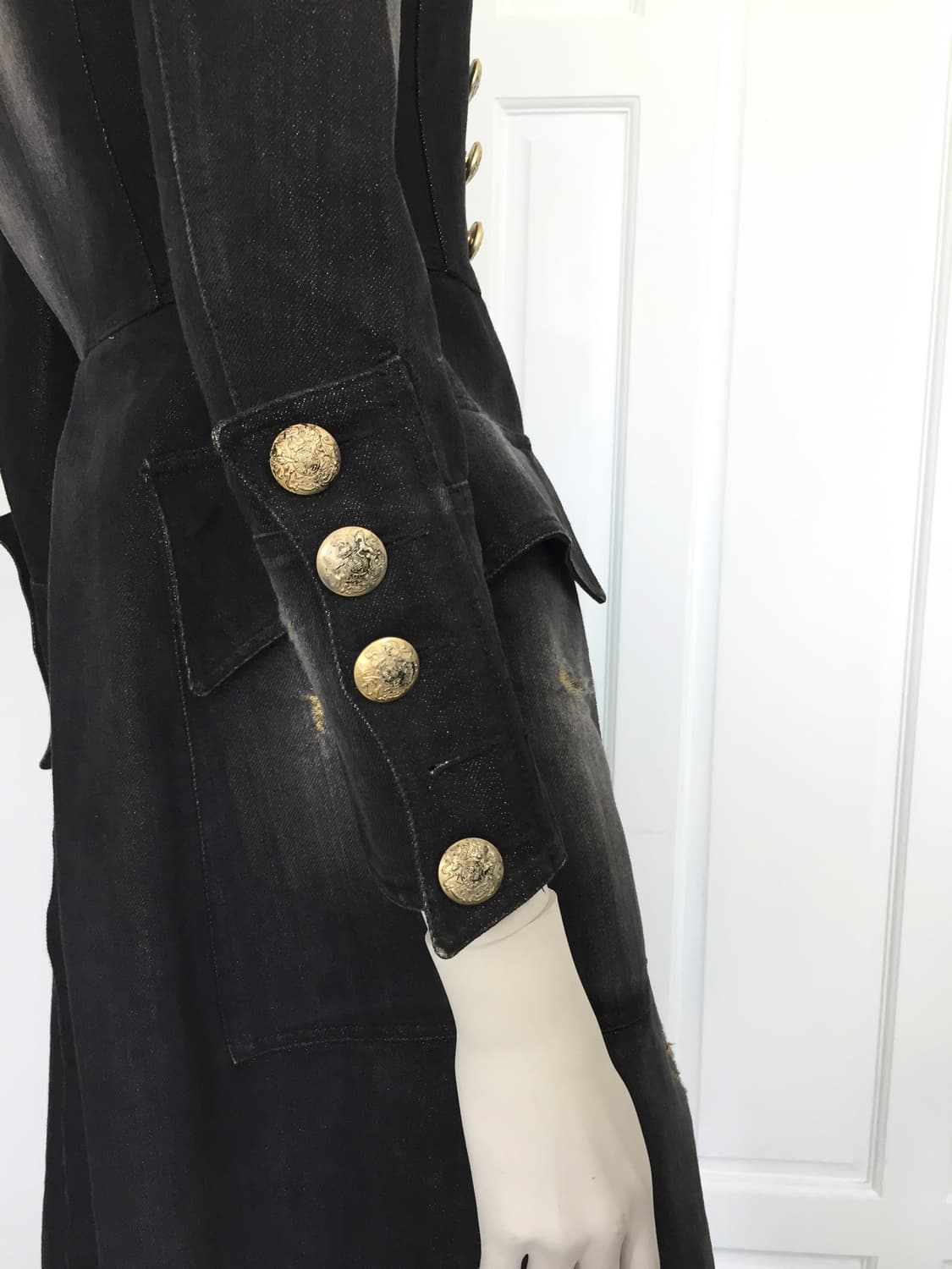 Balmain  Rare Gold denim Napoleon coat 상품이미지6