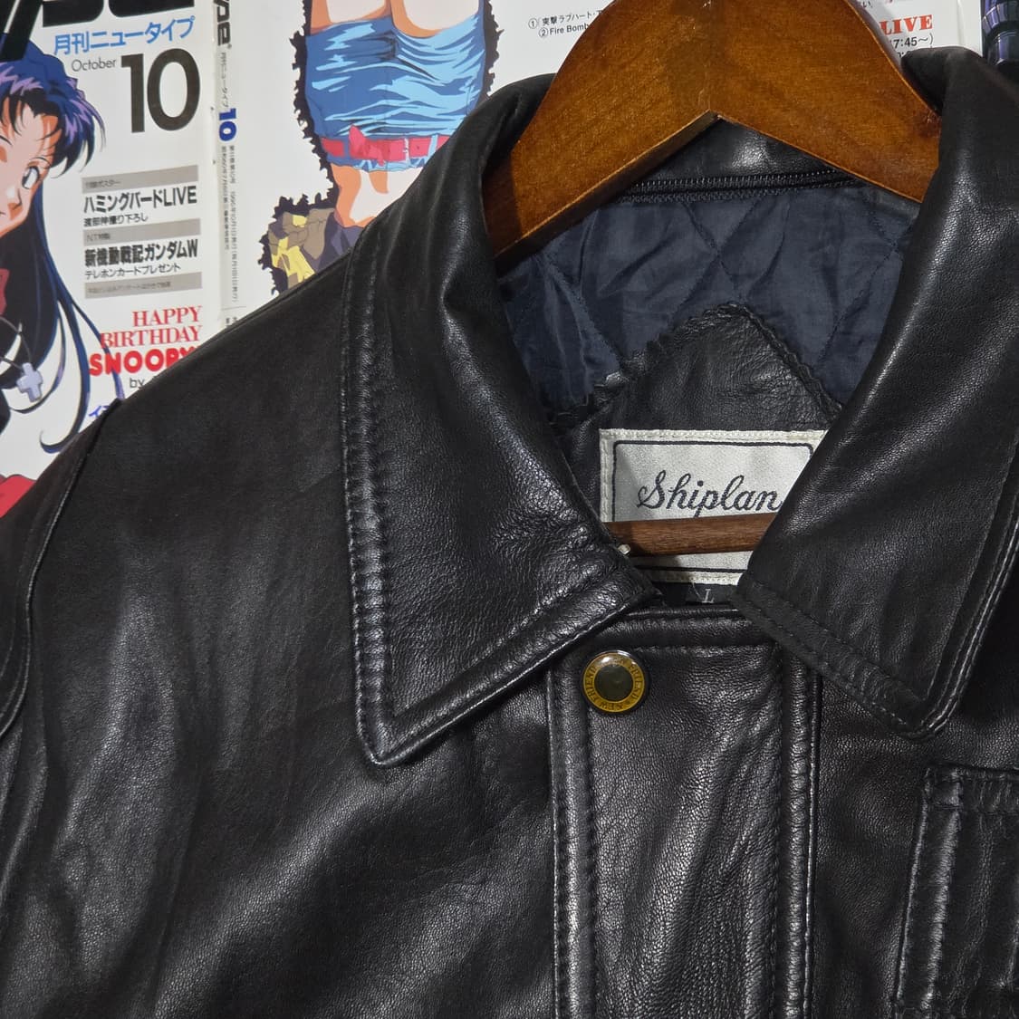 JPN 빈티지 양가죽 빅 포켓 누빔 봄버 자켓 상품이미지3