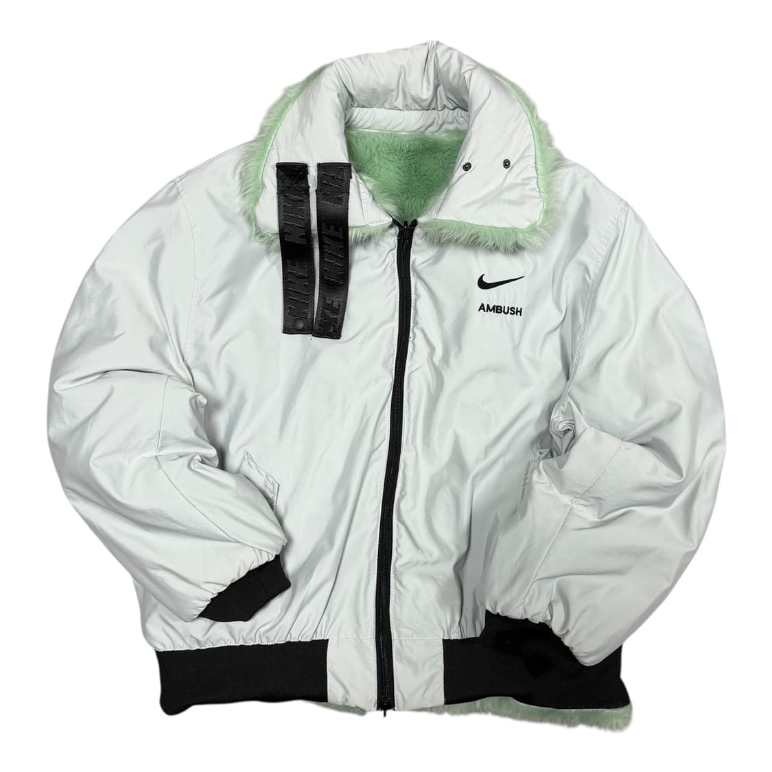✨ (바배) 나이키 엠부쉬 리버시블 민트 퍼 자켓 상품이미지3