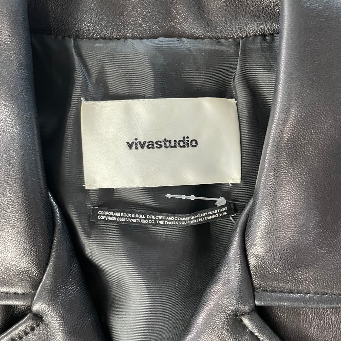 비바스튜디오 블랙 레더 라이더 자켓 상품이미지4