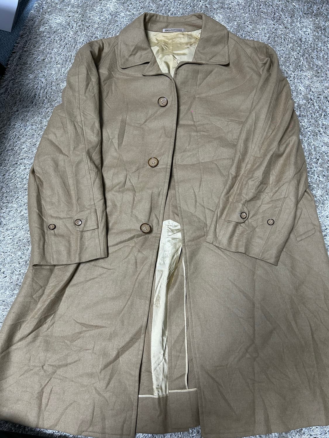 영국제 울 원단 일제 울 트렌치코트 사이즈 105~110 상품이미지1