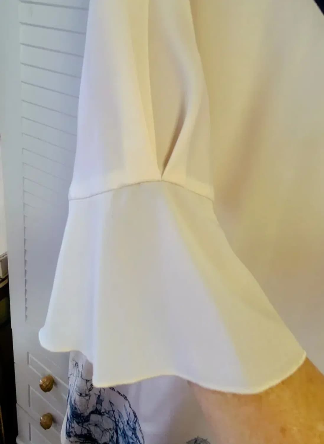 VIKI 네이비&크림 배색 롱 플레어 원피스 (배 프린팅 포인트) 상품이미지6