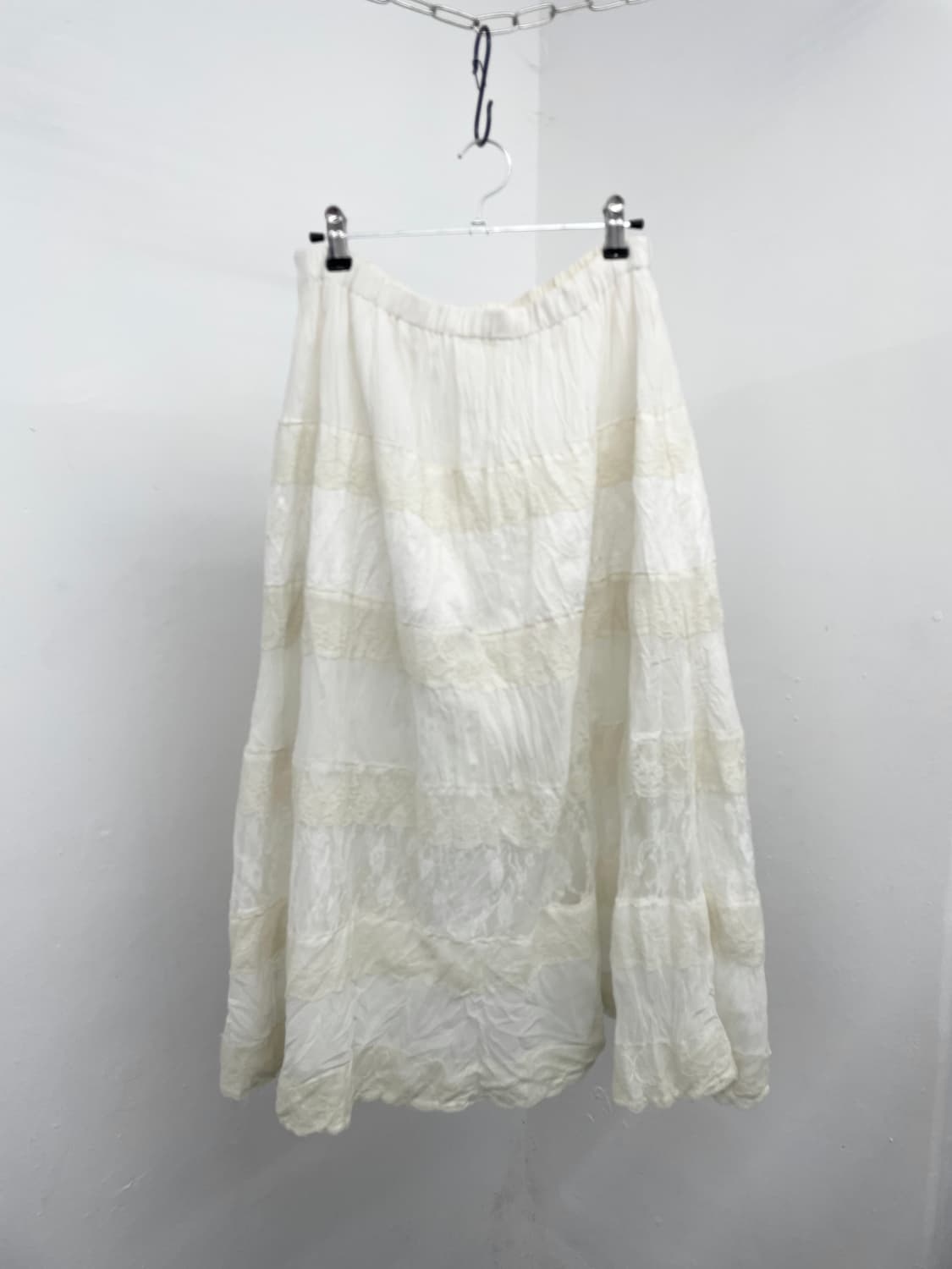 화이트모리 레이스 캉캉 롱 스커트 상품이미지4