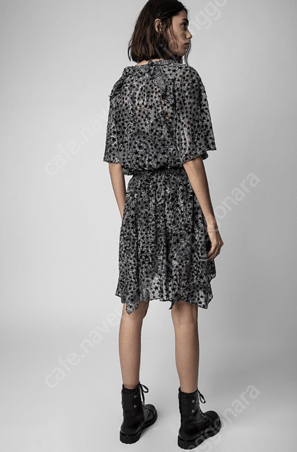 (택만뗀 새상품)쟈딕앤볼테르 시스루벨벳별패턴 원피스 (XS) 상품이미지2