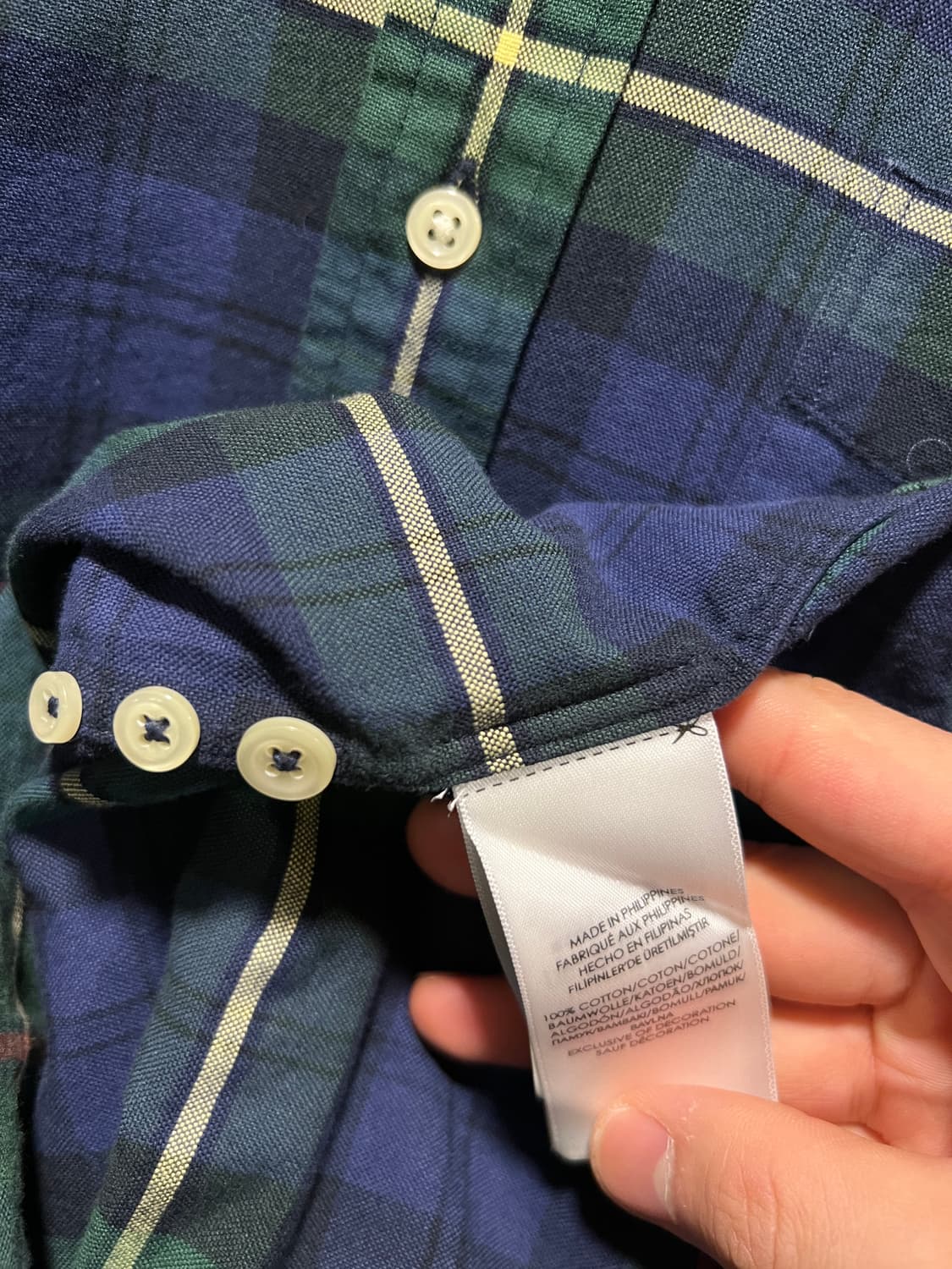 [M]폴로 랄프로렌 그린 타탄체크 옥스포드 셔츠 상품이미지5