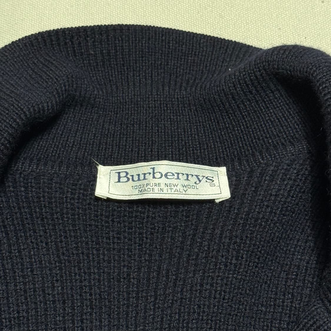 95 버버리 더블 브레스티트 네이비 니트 가디건 상품이미지4