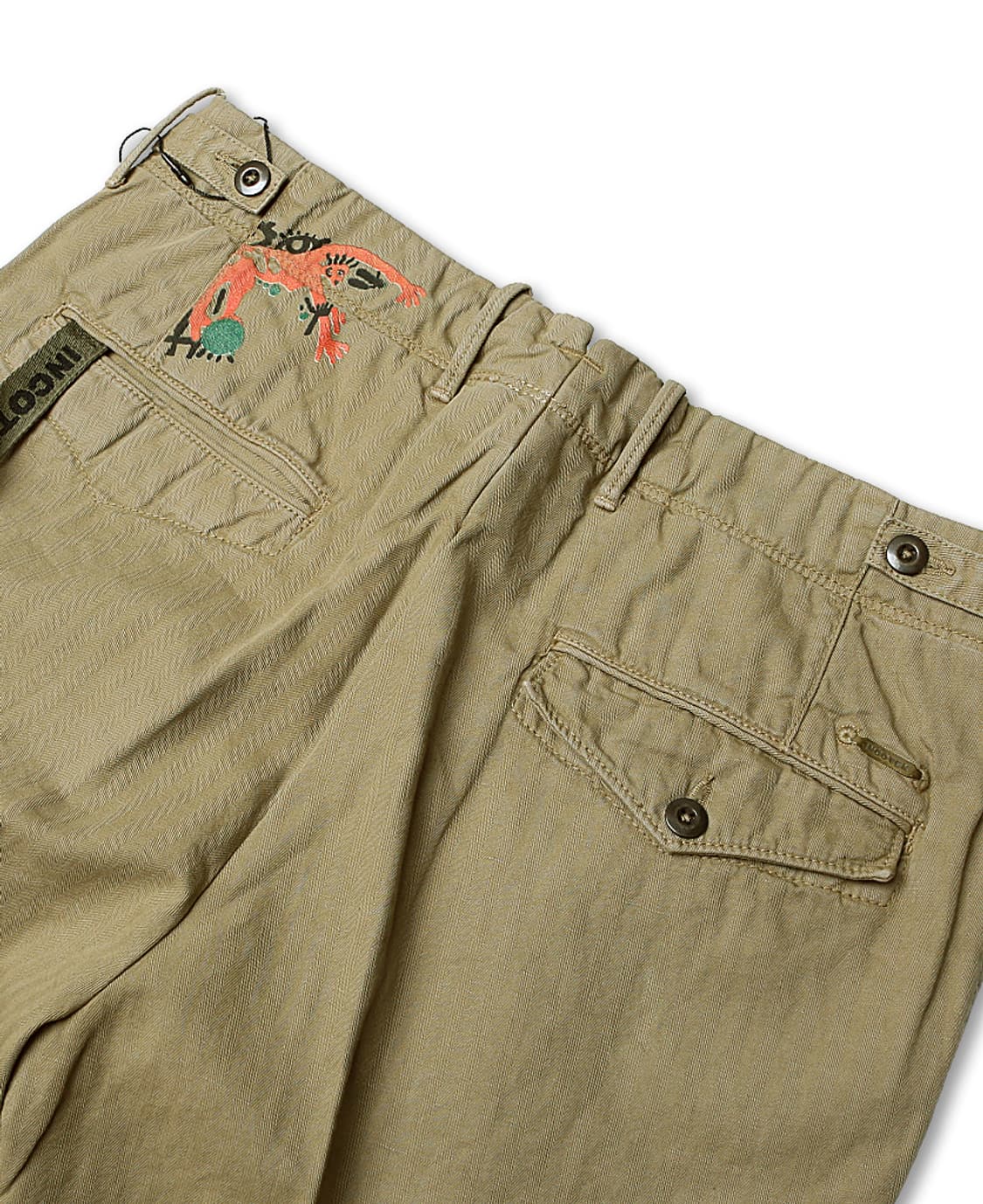 인코텍스 [Incotex] 레드 코튼 린넨 카키 테이퍼드 이태리 팬츠31 상품이미지5