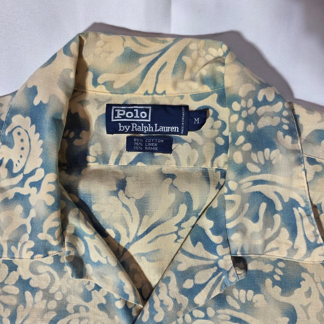 [M]90s 폴로 랄프로렌 플로럴 반팔 셔츠 상품이미지2