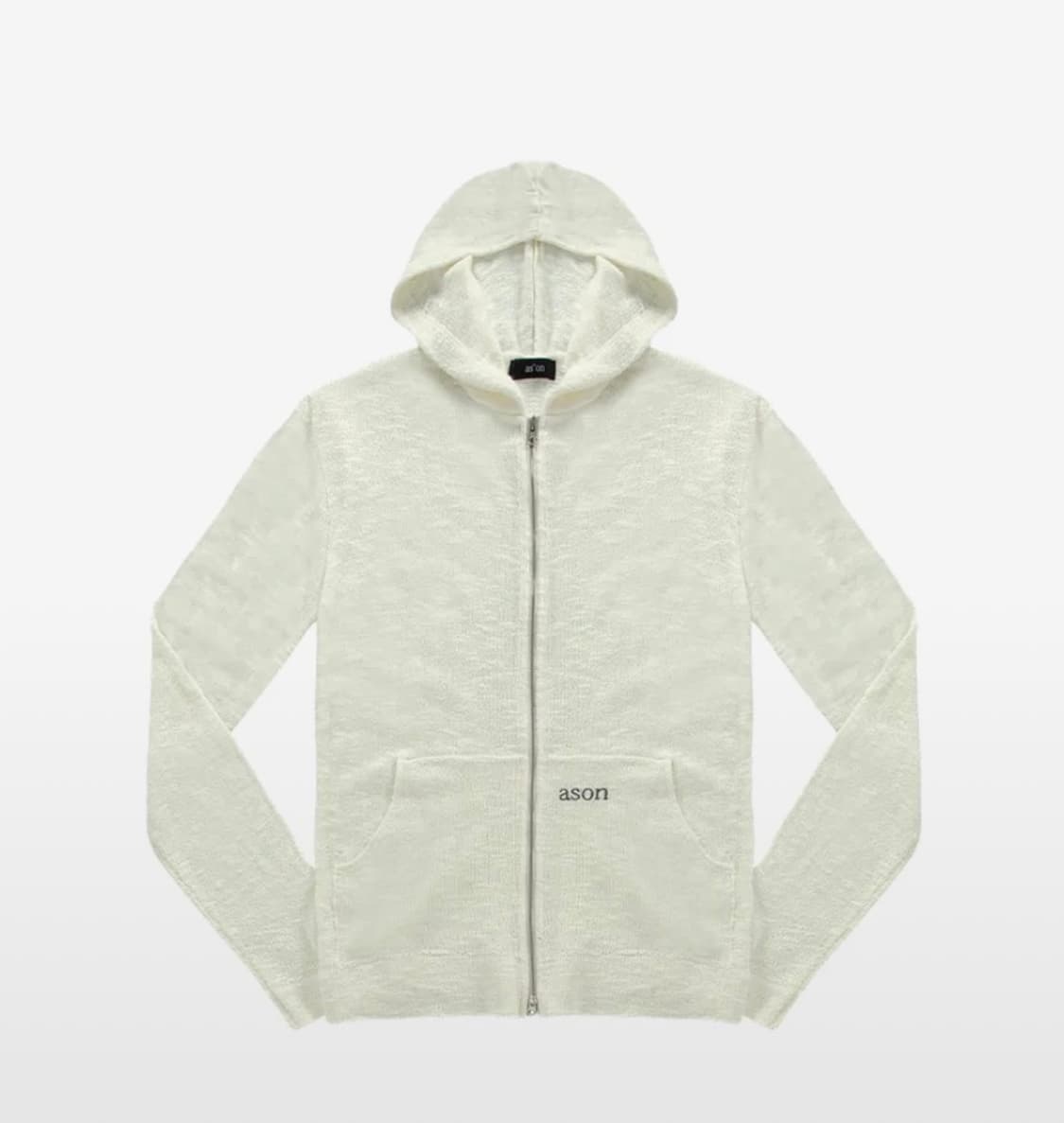 애즈온 KUMA HOOD ZIP-UP / IVORY 상품이미지1