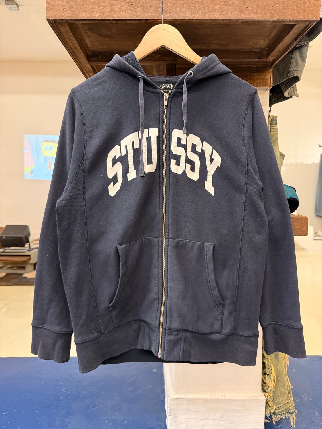 Stussy 스투시 아치로고 후드집업 상품이미지3