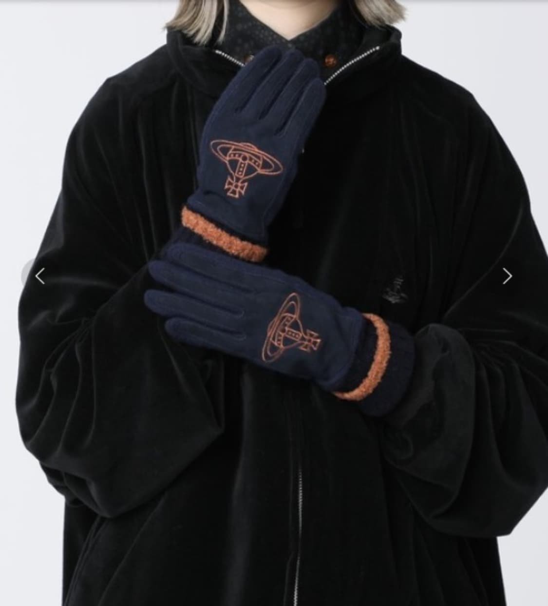 비비안 웨스트우드 빅 orb 저지 글러브 네이비 (새상품) 상품이미지4