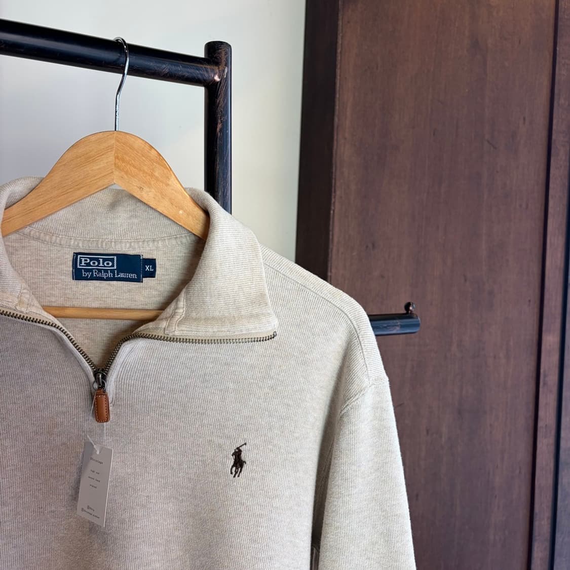 15761 - 폴로 랄프로렌 오트밀 반집업 니트 상품이미지3