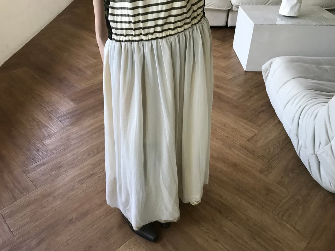 vintage stripe pattern sha one-piece 상품이미지4