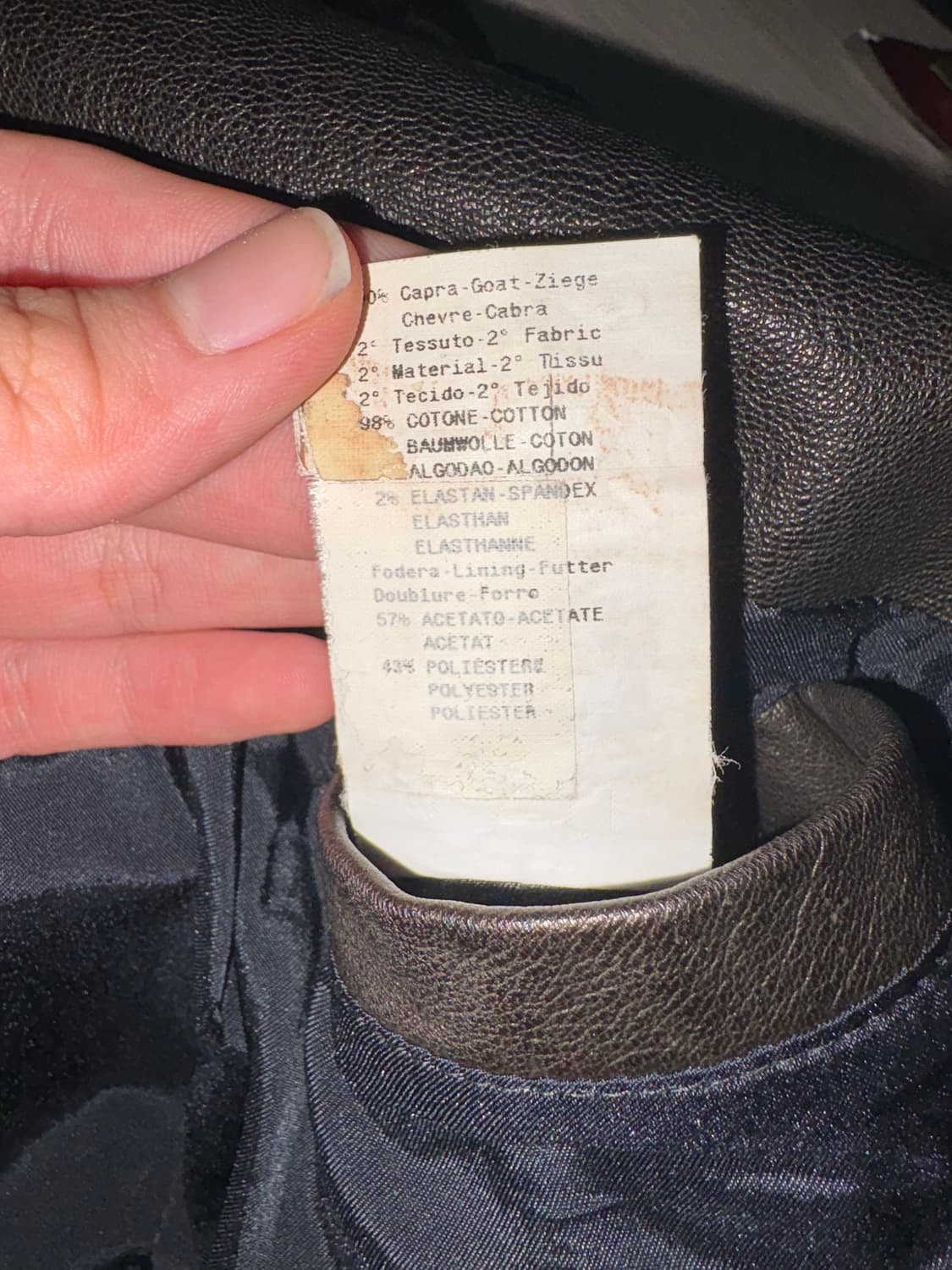 09SS Emporio Armani Leather Jacket 상품이미지7