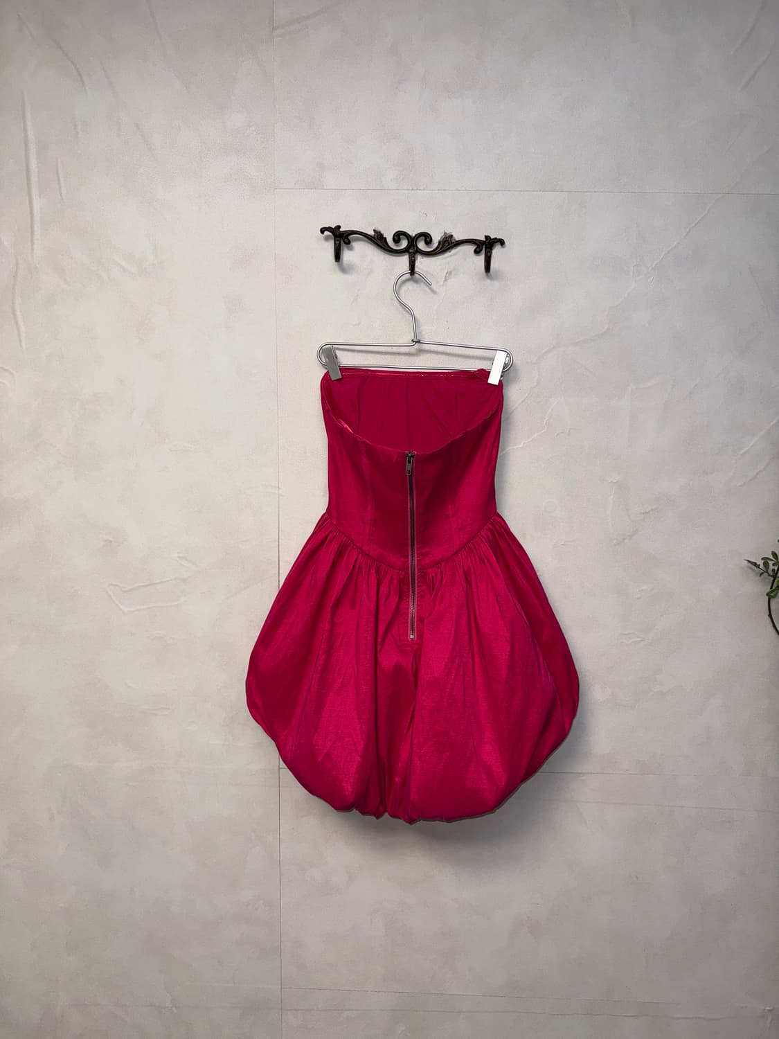 Hot pink balloon satin corset ops  상품이미지7