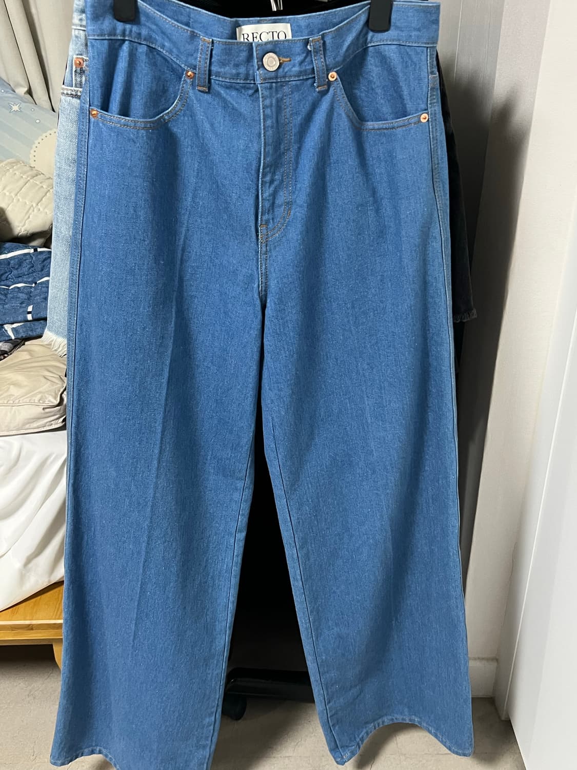 렉토 25SS 플레어 핏 데님 팬츠 더스티블루 (S) 상품이미지3