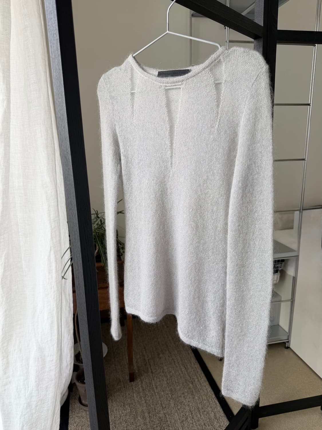 italian light grey mohair knit 상품이미지3
