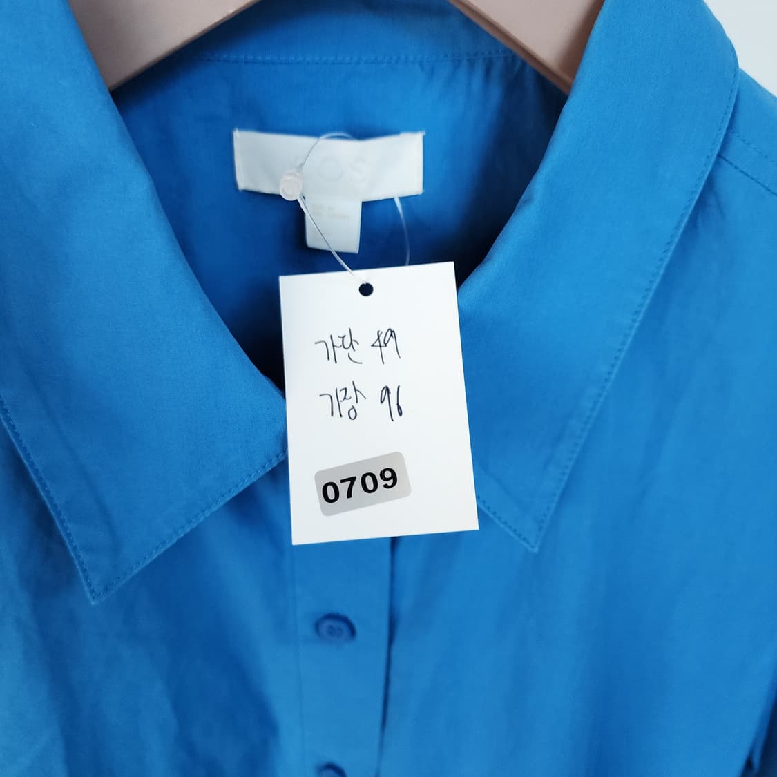 코스 블루 셔츠 원피스 상품이미지5