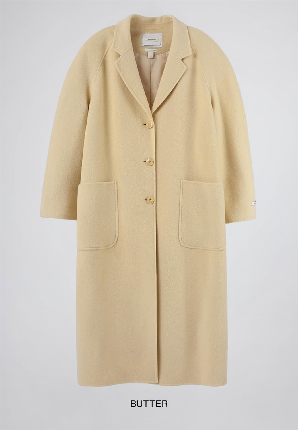 오버듀플레어 overdue flair 핸드메이드 울코트 버터 상품이미지2
