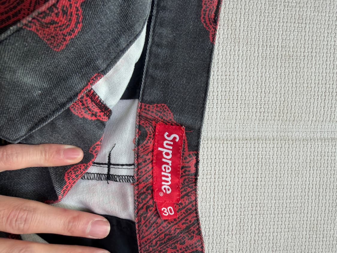 슈프림 페이즐리 데님 반바지 상품이미지1