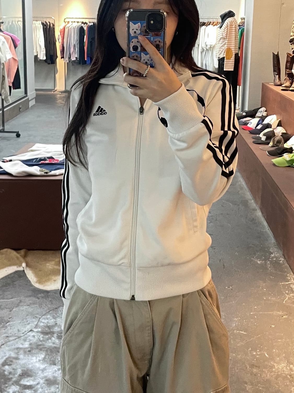 아디다스 화이트 올드스쿨 트레이닝 져지 H26 상품이미지1
