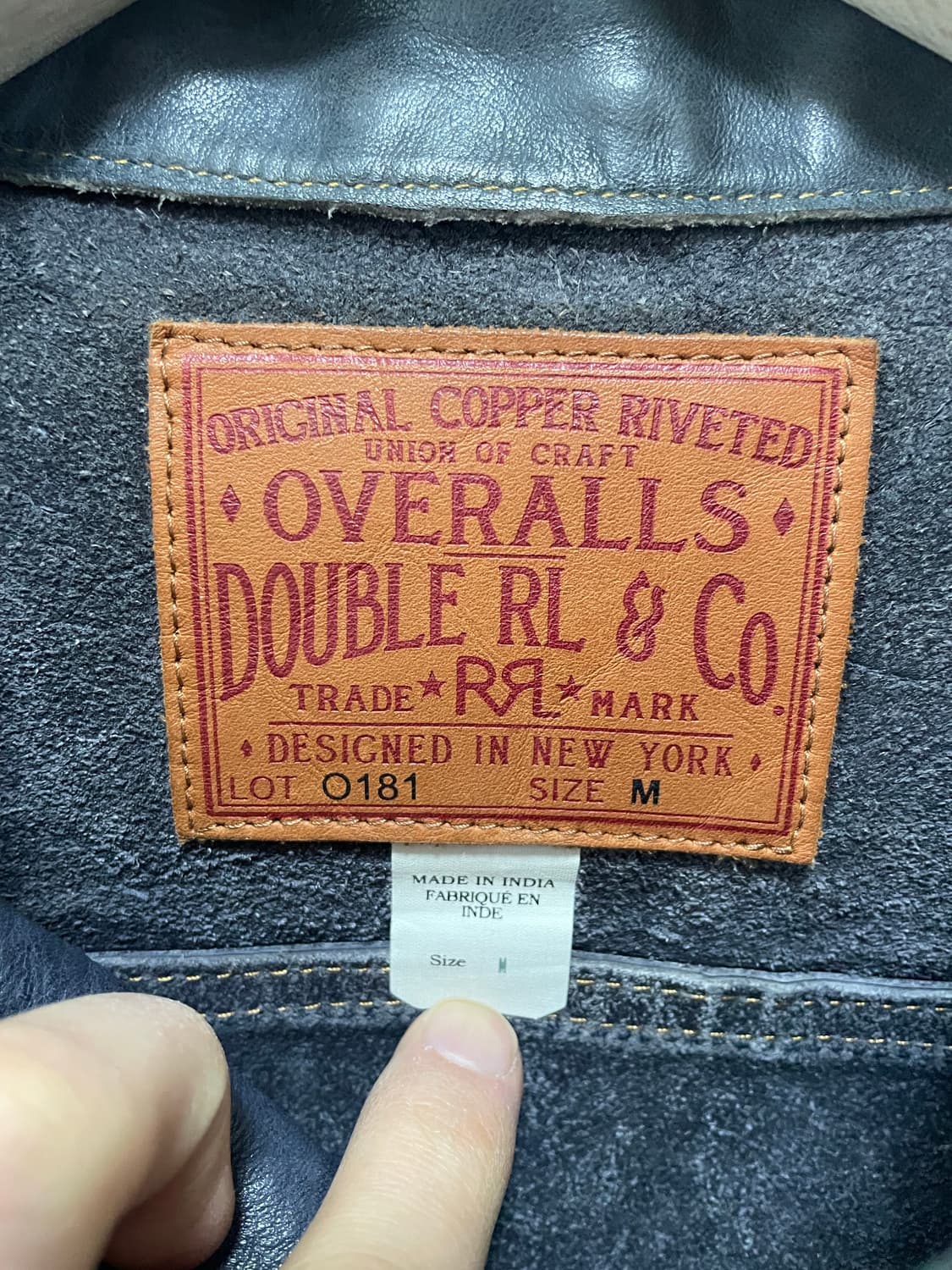 RRL lot271 인디고 레더 트러커 M 상품이미지4