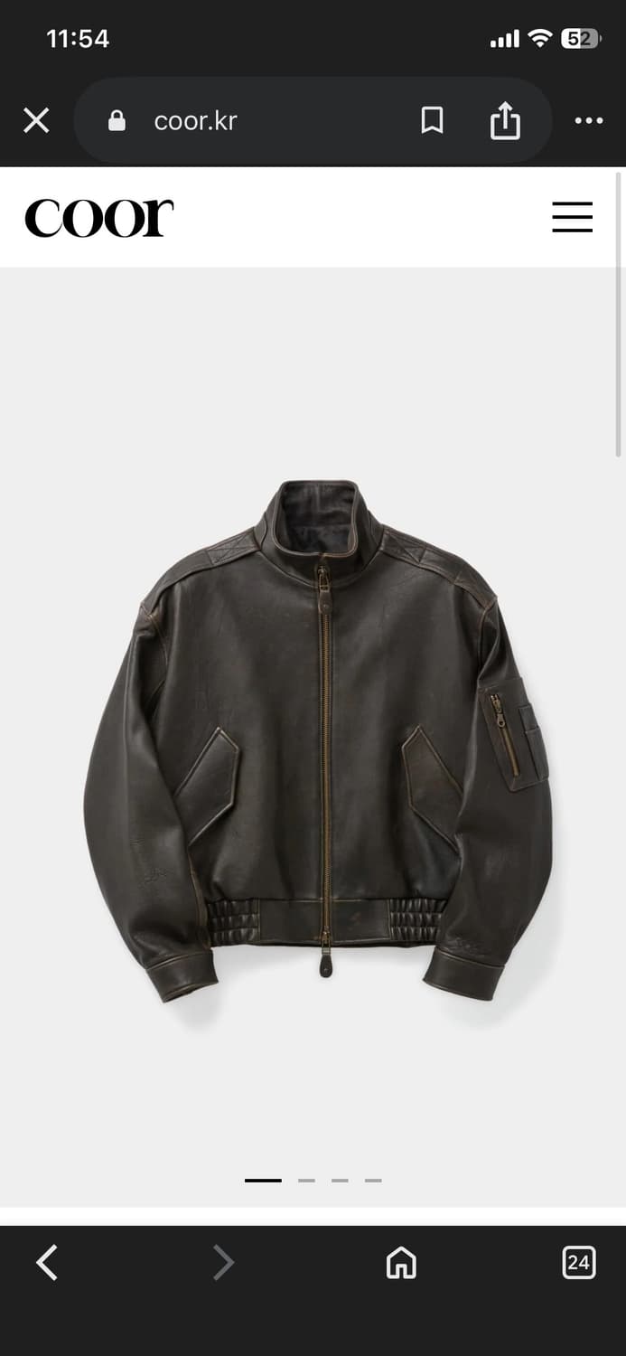 쿠어 쉘 카라 레더 점퍼 XL 상품이미지1