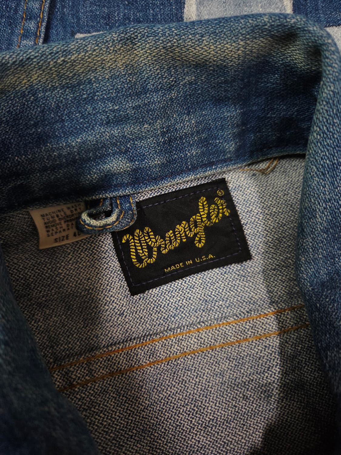 랭글러 124MJ 70s 데님 트러커 재킷 상품이미지9