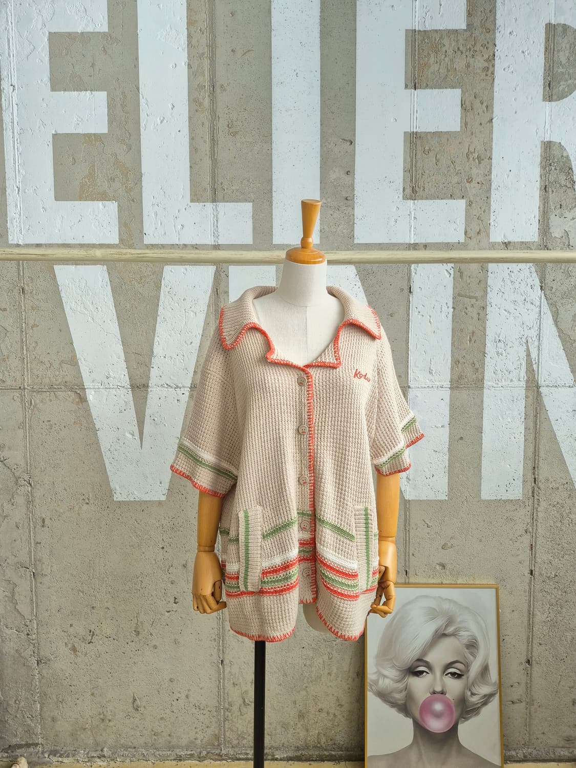 코닥 2025년상품 니트 반팔 오버셔츠 가디건(SB8 상품이미지4