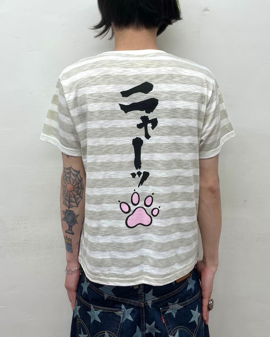 Lips Cat Stripe T-shirt 상품이미지2