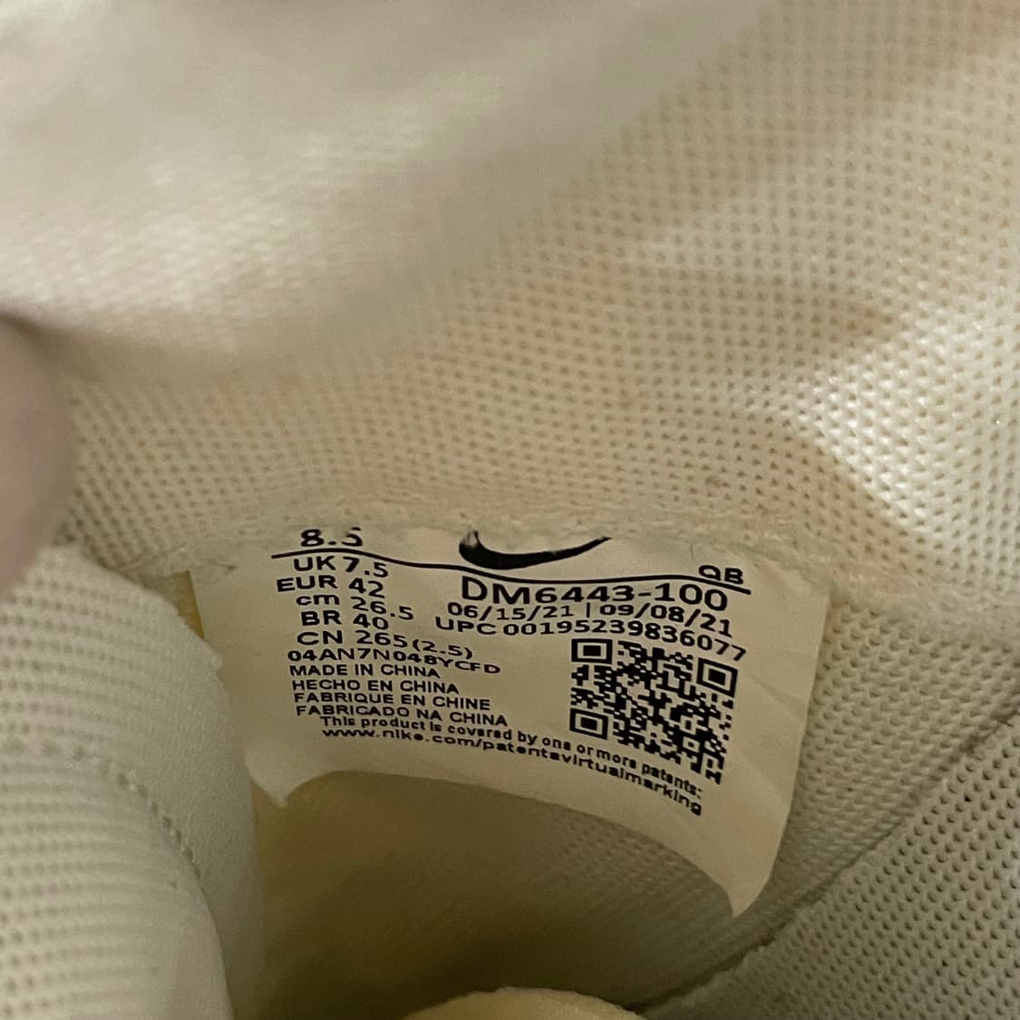 나이키 사카이 블레이저 로우 화이트 265mm 상품이미지8