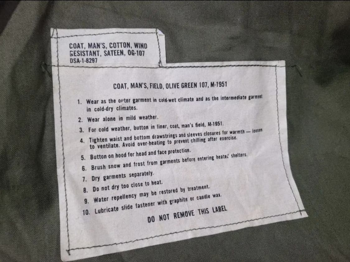 밀리터리 M51 필드자켓 상품이미지3