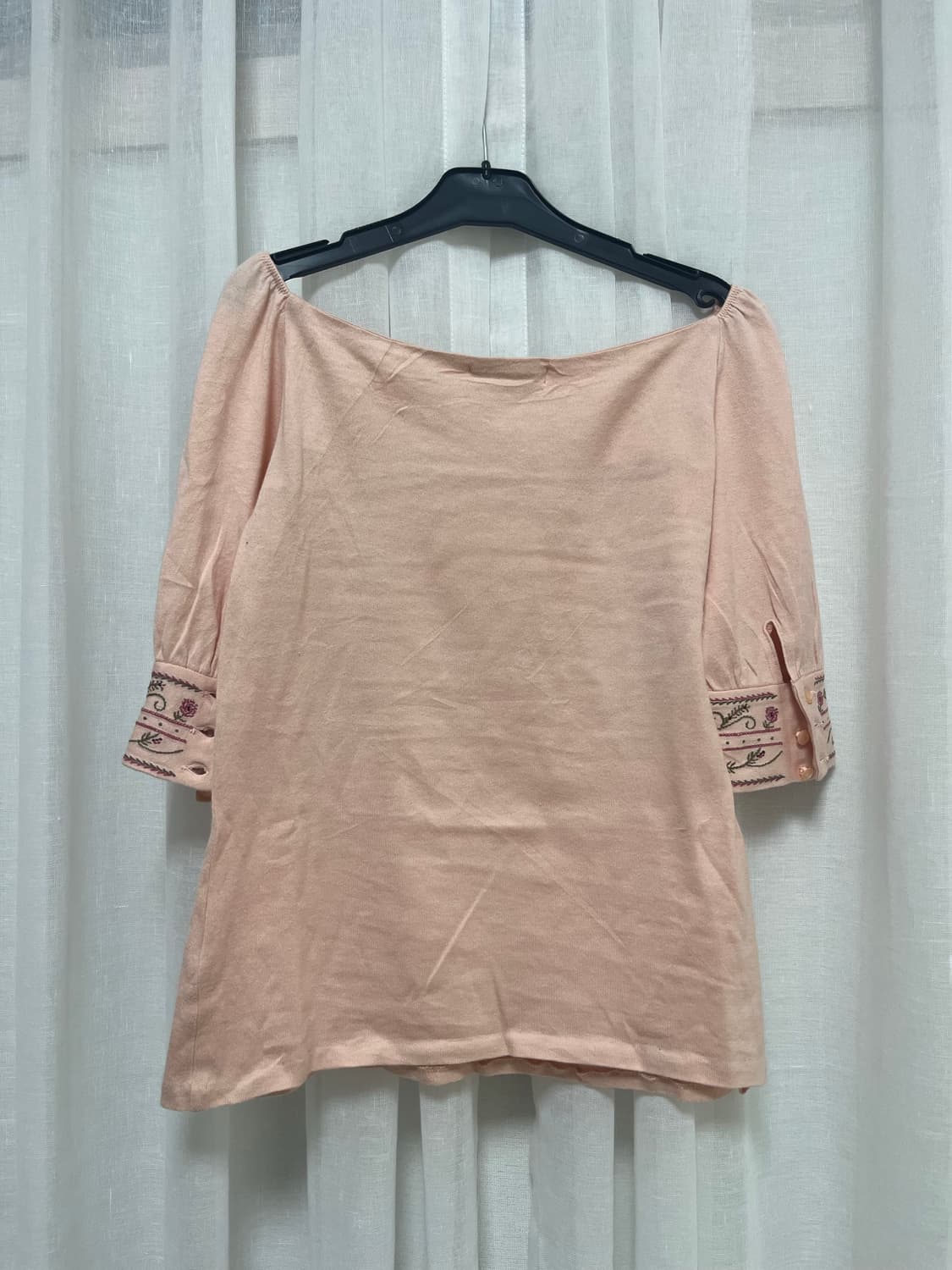 일본 빈티지 모리걸 플라워 퍼프 티셔츠 상품이미지2