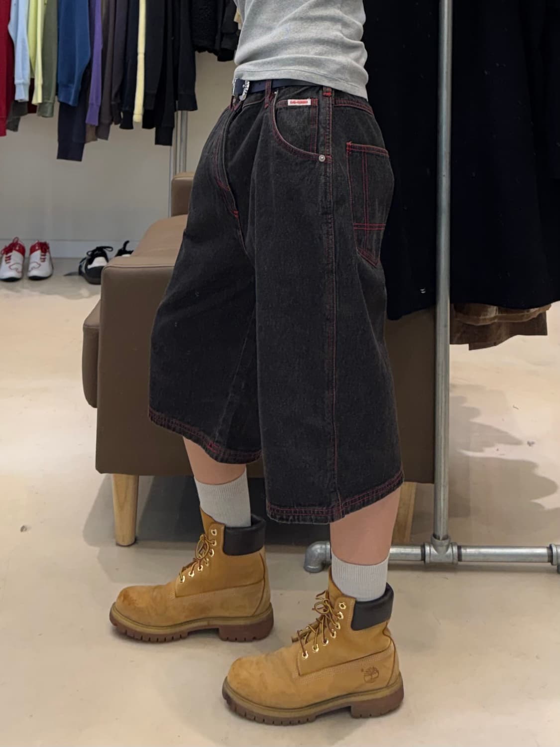 CHED-DA 데님 버뮤다 팬츠 상품이미지7