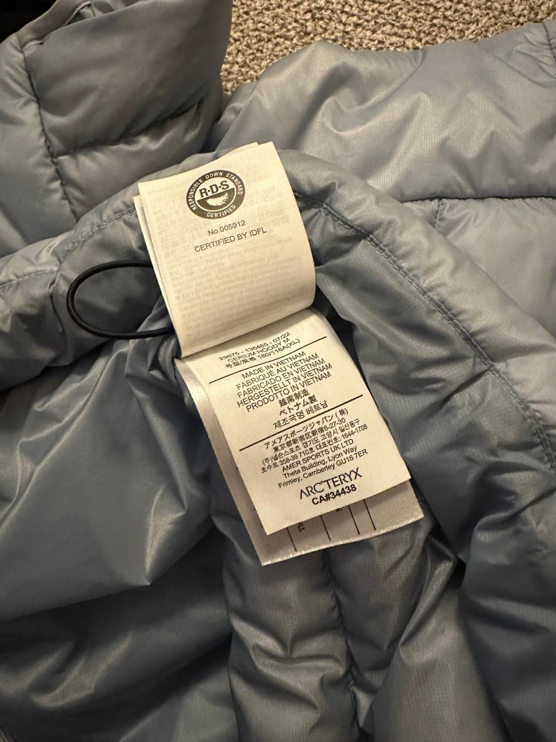 [XL] 아크테릭스 세륨 루센트 경량패딩 상품이미지4