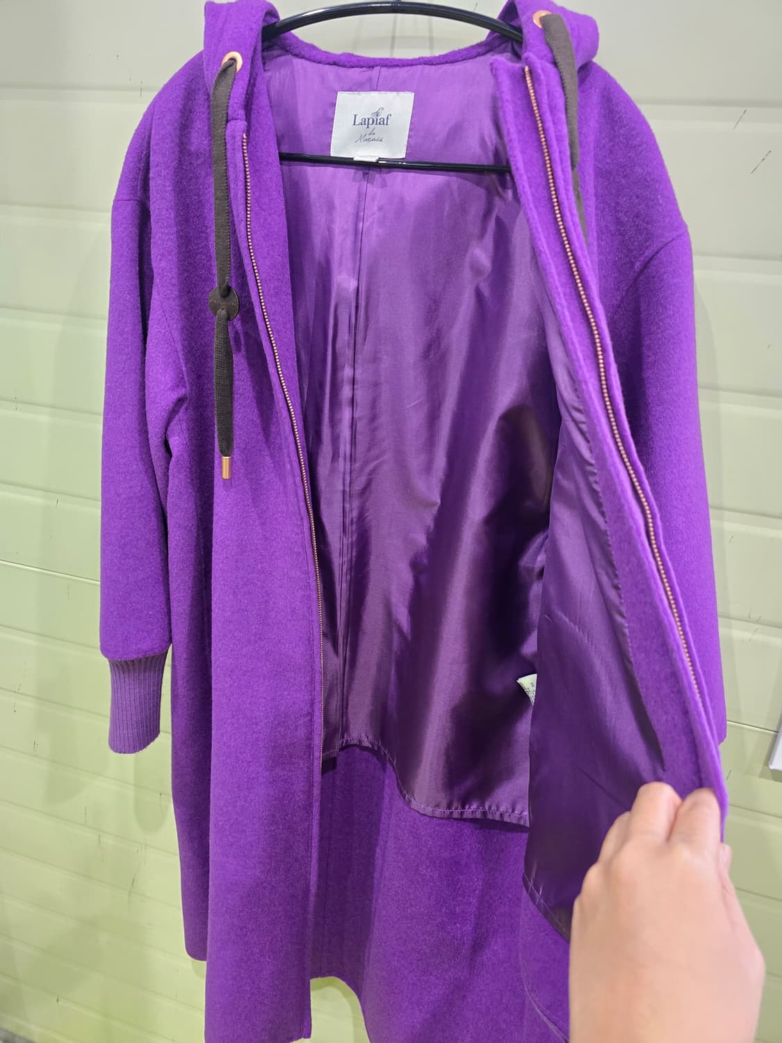 Laplaf 라플라프 퍼플 후드 코트 상품이미지7