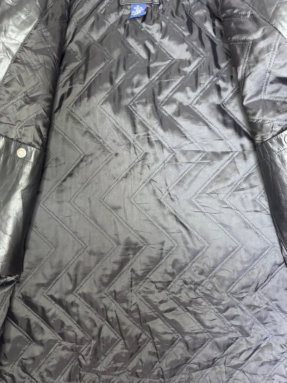 빈티지 90s 갭 GAP 올드갭 집업 레더 자켓 블랙 XL 상품이미지4