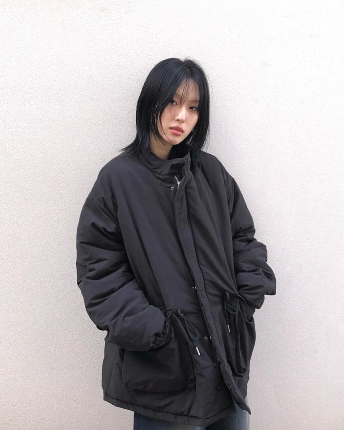 루프온 윈터 하프 필드 자켓 (black) 상품이미지5