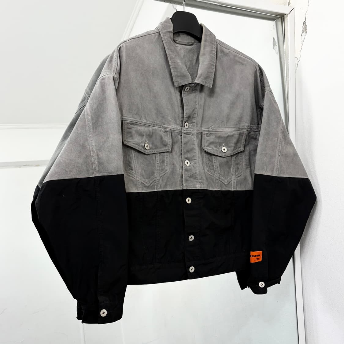 헤론 프레스톤 폴리쉘 믹스드 데님 자켓 상품이미지1