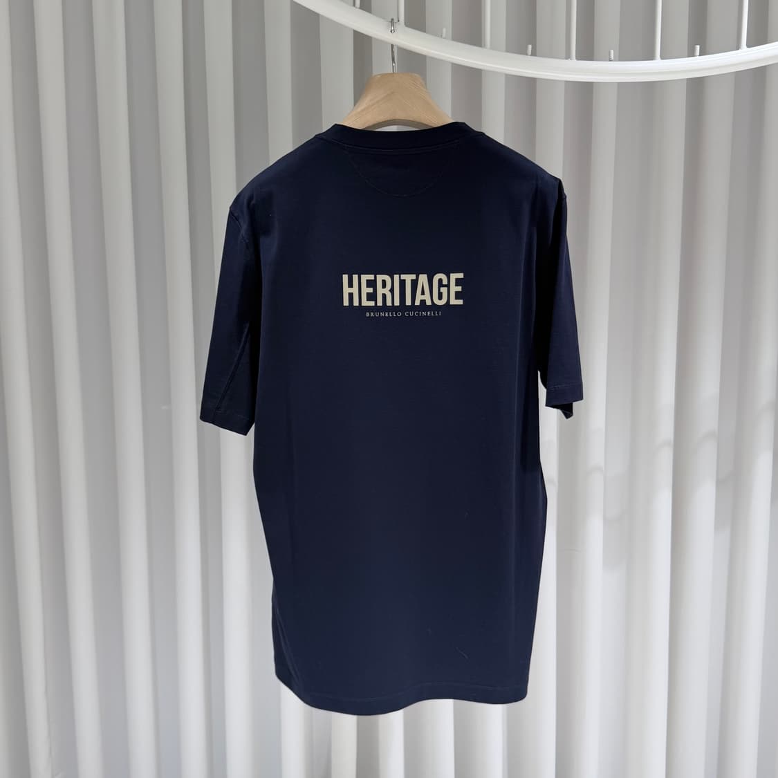 (A+/XL) / 브루넬로쿠치넬리 로고 자수 헤리티지 코튼 반팔 티셔츠 상품이미지5