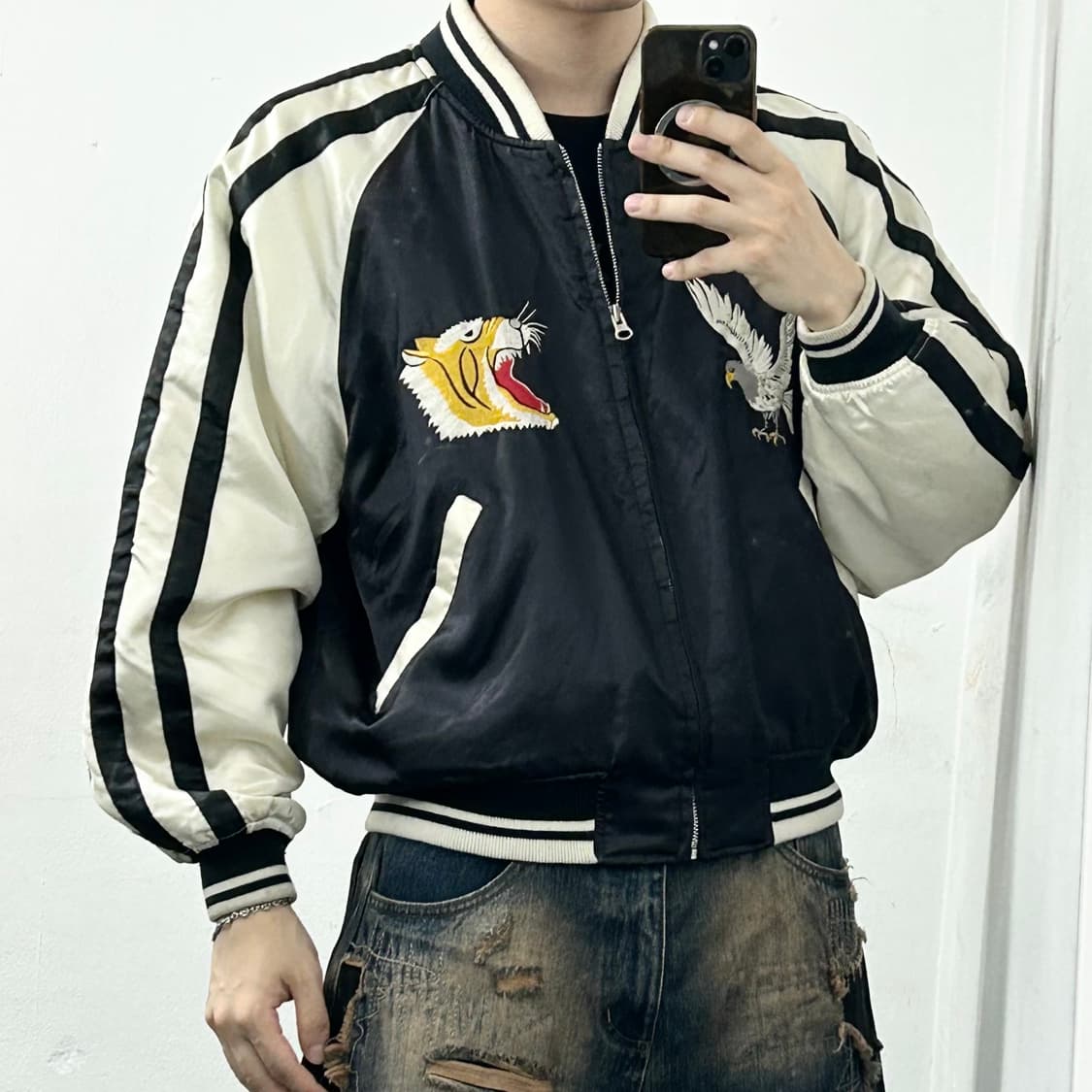 삼선 자수 스카쟌 자켓 상품이미지2