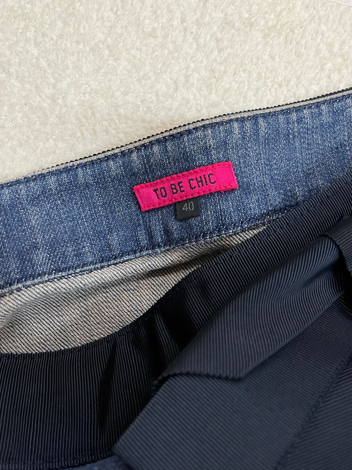 TO BE CHIC 리본 데님 스커트 상품이미지10