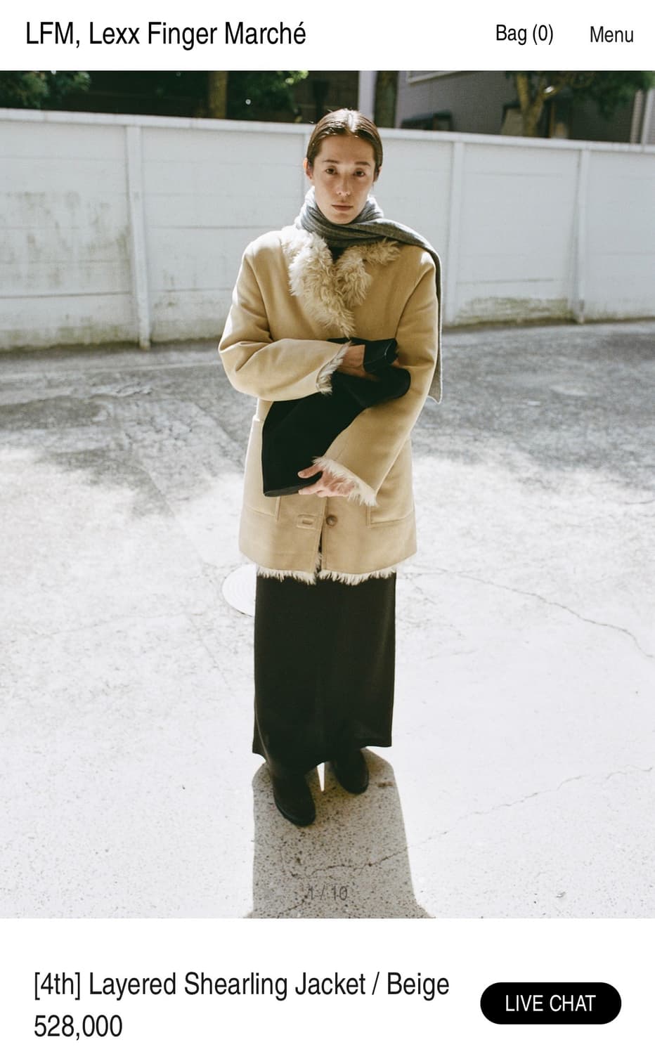 Layered Shearling Jacket / Beige 상품이미지1