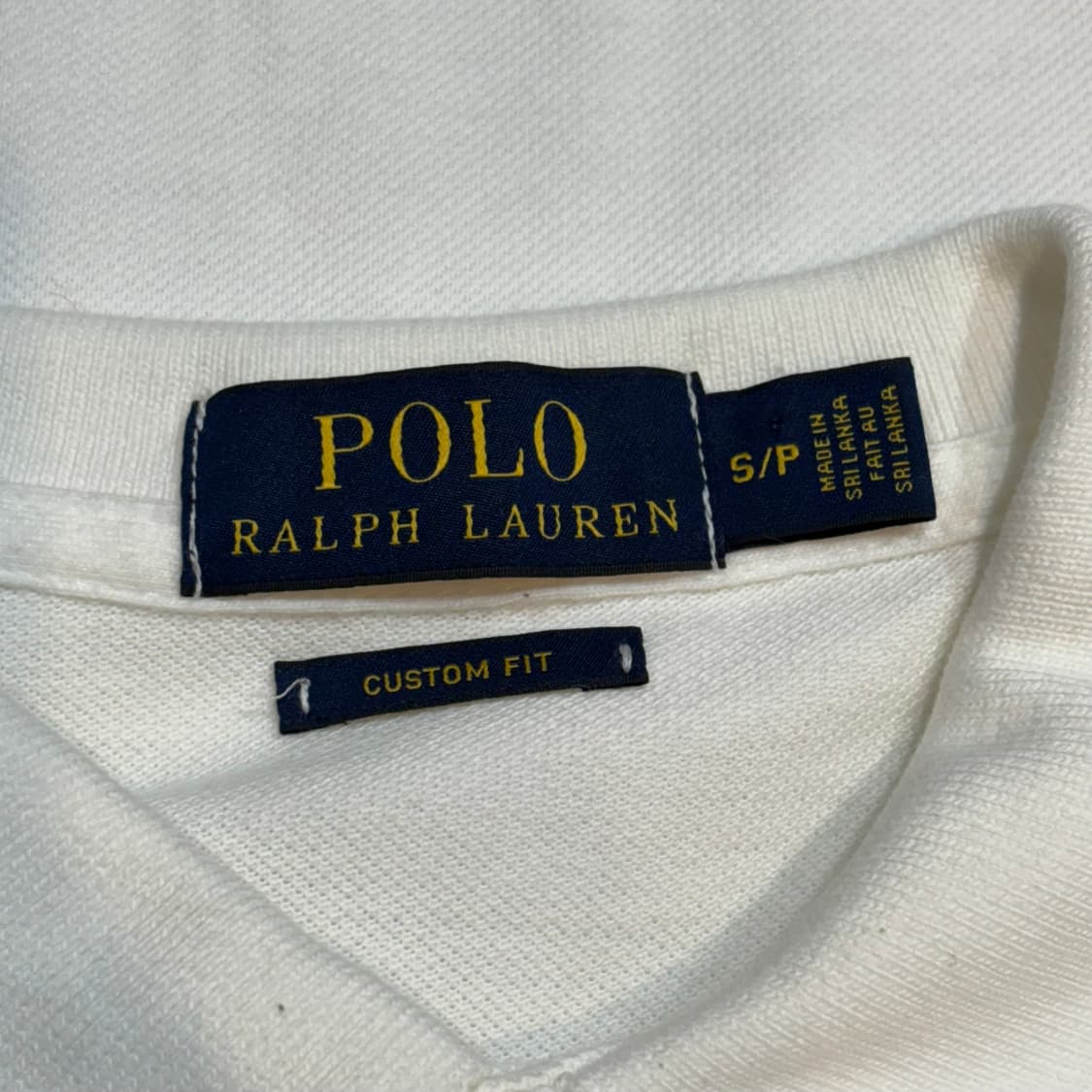 S 폴로랄프로렌 커스텀핏 화이트 카라 반팔 티셔츠  상품이미지4