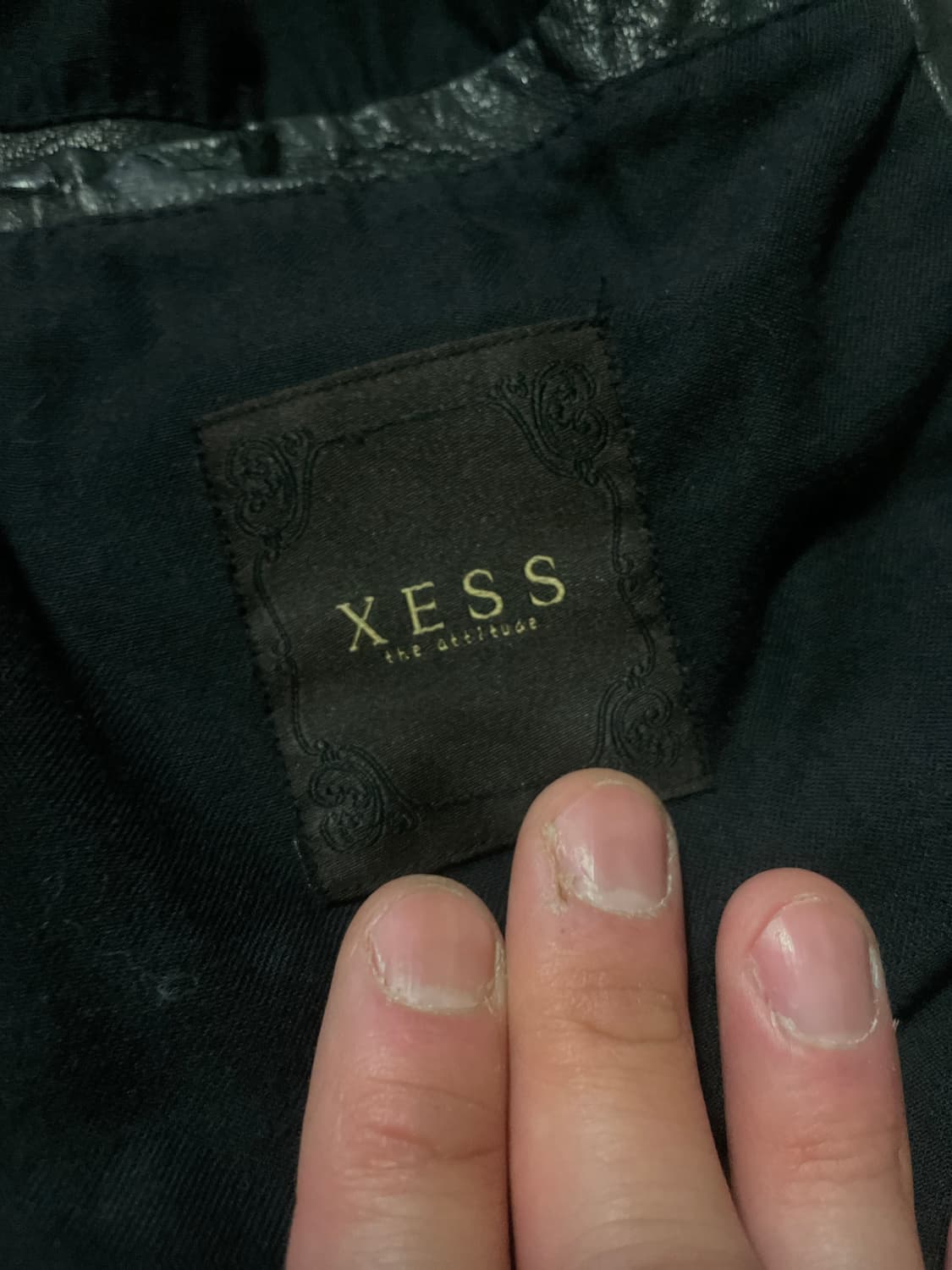 XESS 아티잔 무드 램스킨 양가죽 포켓 절개 레더 자켓 상품이미지8