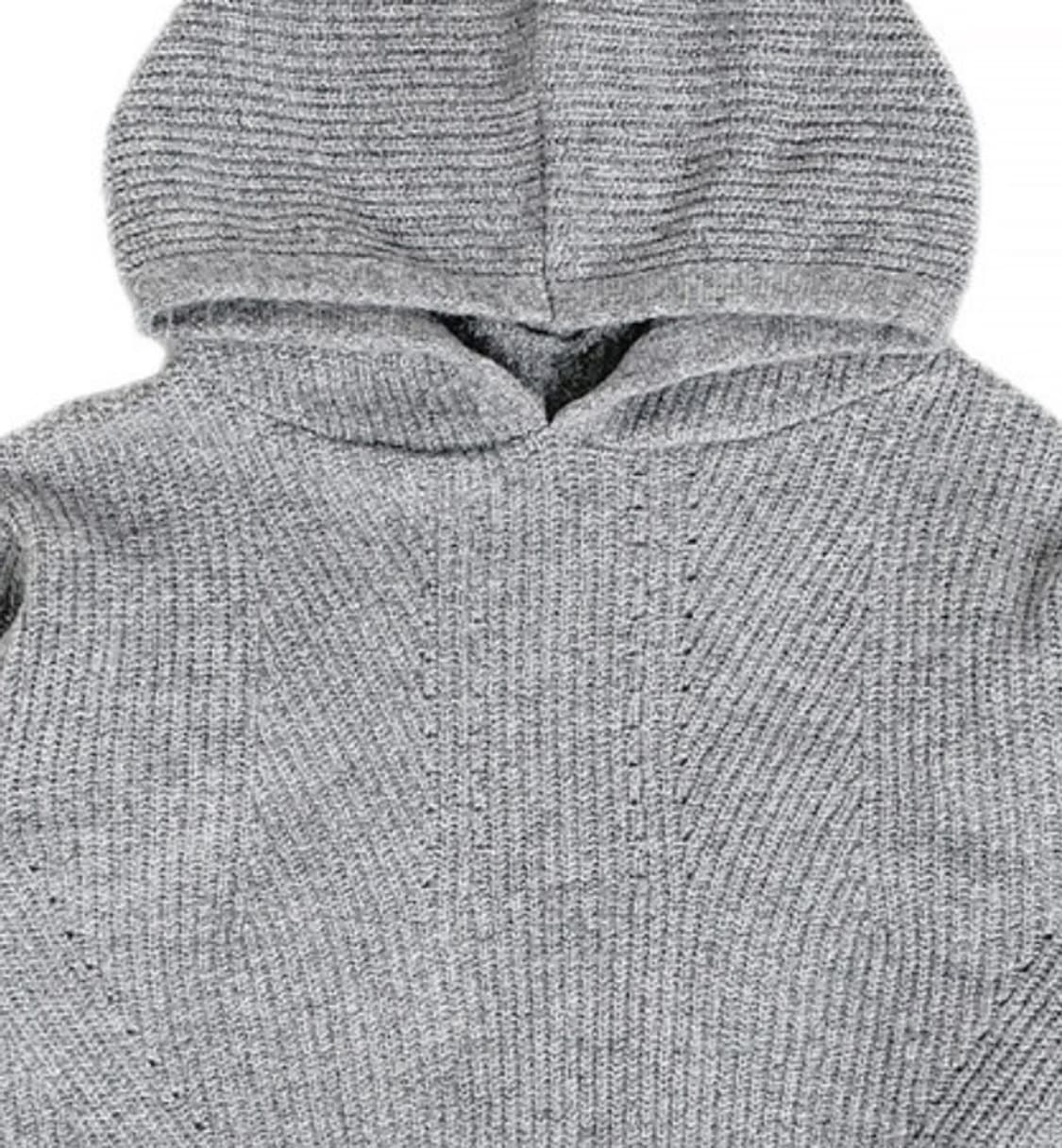 애니원모어 후드 니트 그레이 상품이미지3