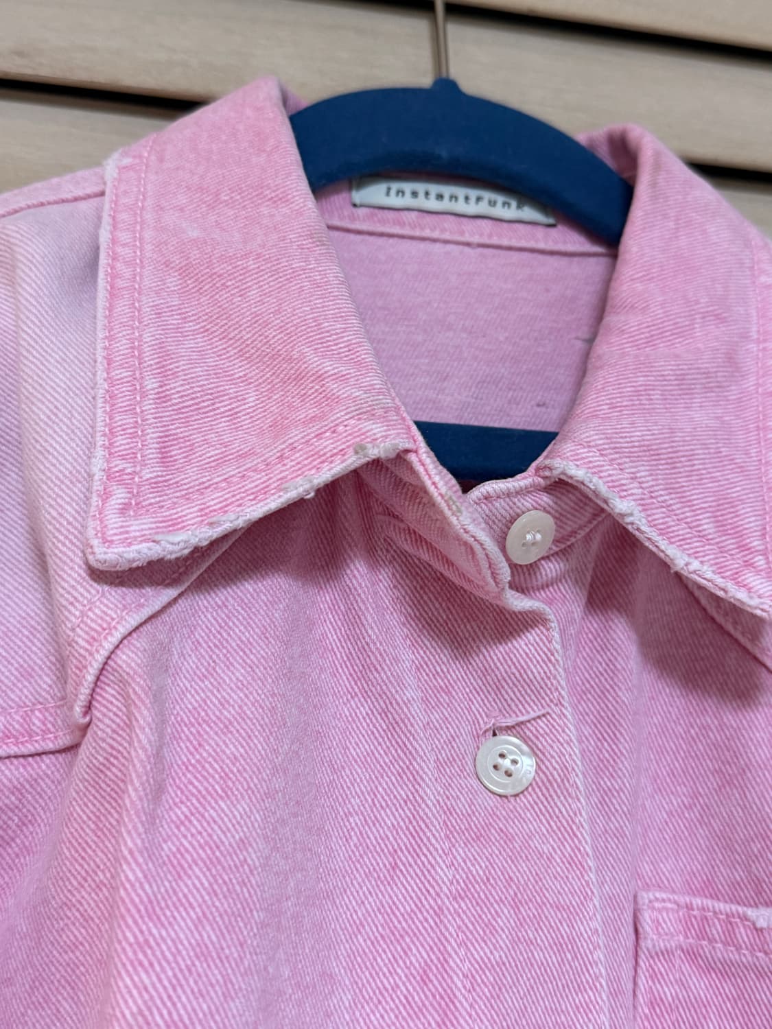 InstantFunk crop denim jacket(pink) 상품이미지6