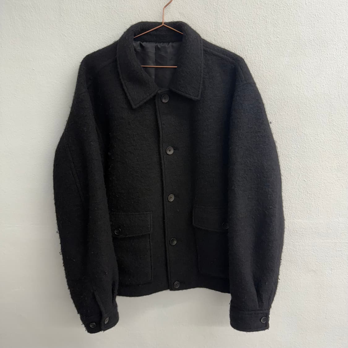 무신사스탠다드 이탈리아 원단 오버사이즈 버튼업 자켓 (XL) 상품이미지1