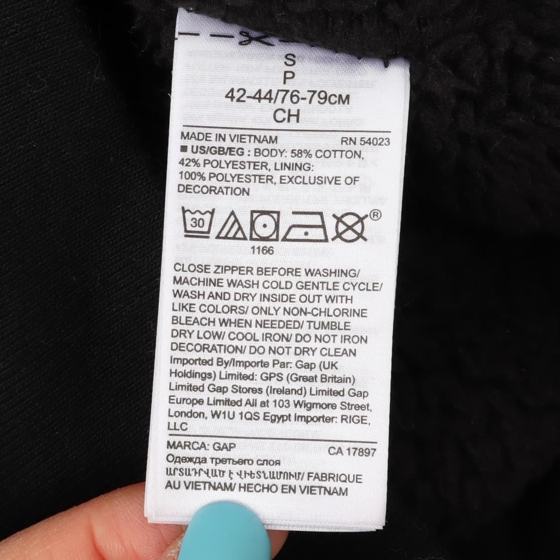 갭 쉐르파라이너 아플리케 후드집업 상품이미지9